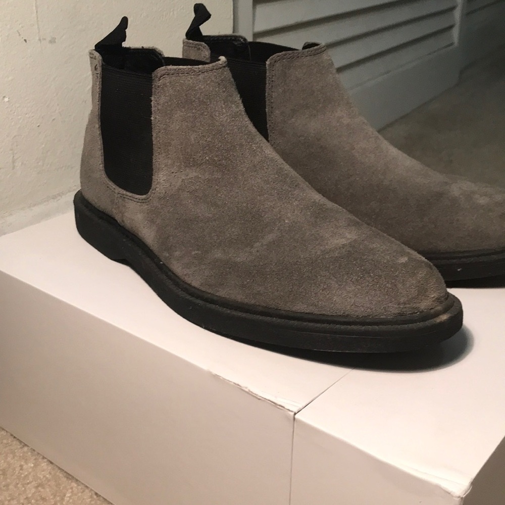 Topman Chelsea Boots, mid cut gray black size 41